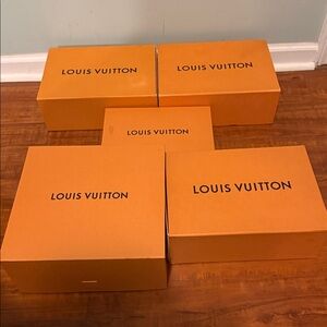 Louis Vuitton Signature Orange Storage Boxes